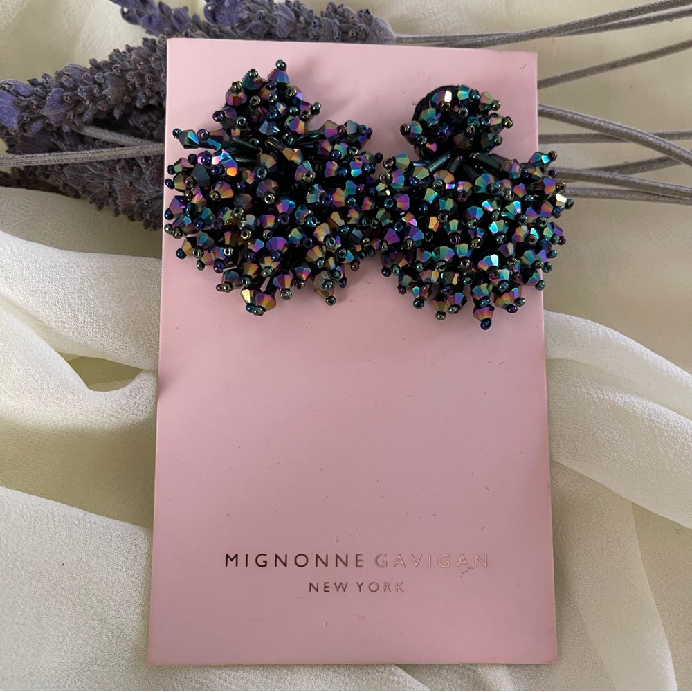Mignonne Gavigan Iridescent Burst Beaded Statement Earrings